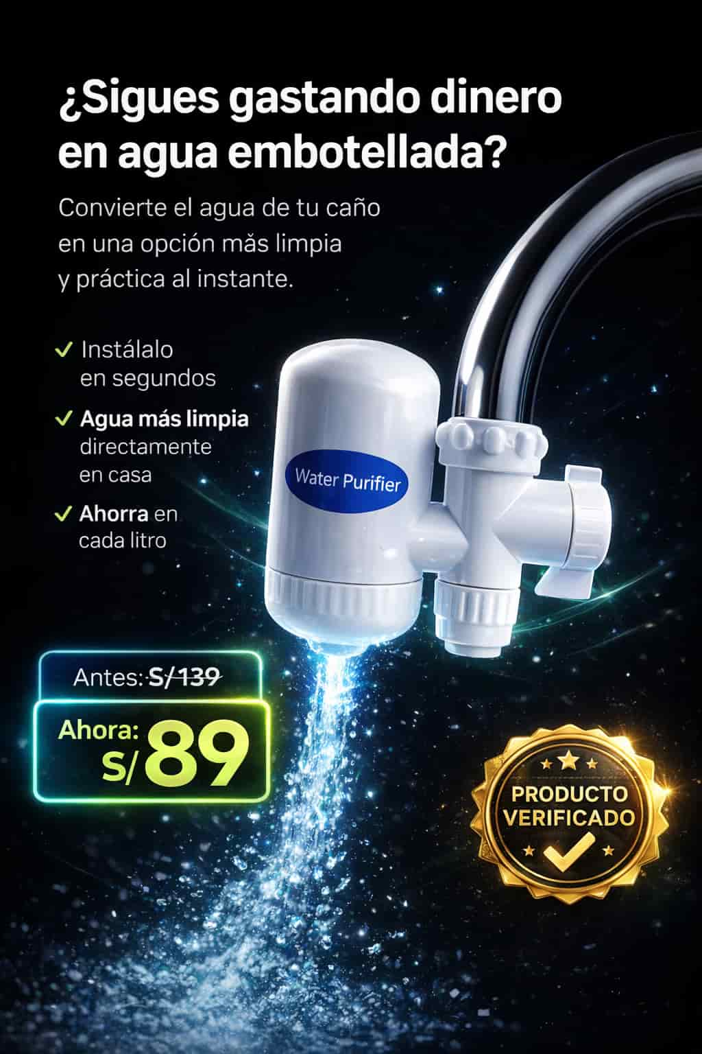 Filtro Purificador de agua