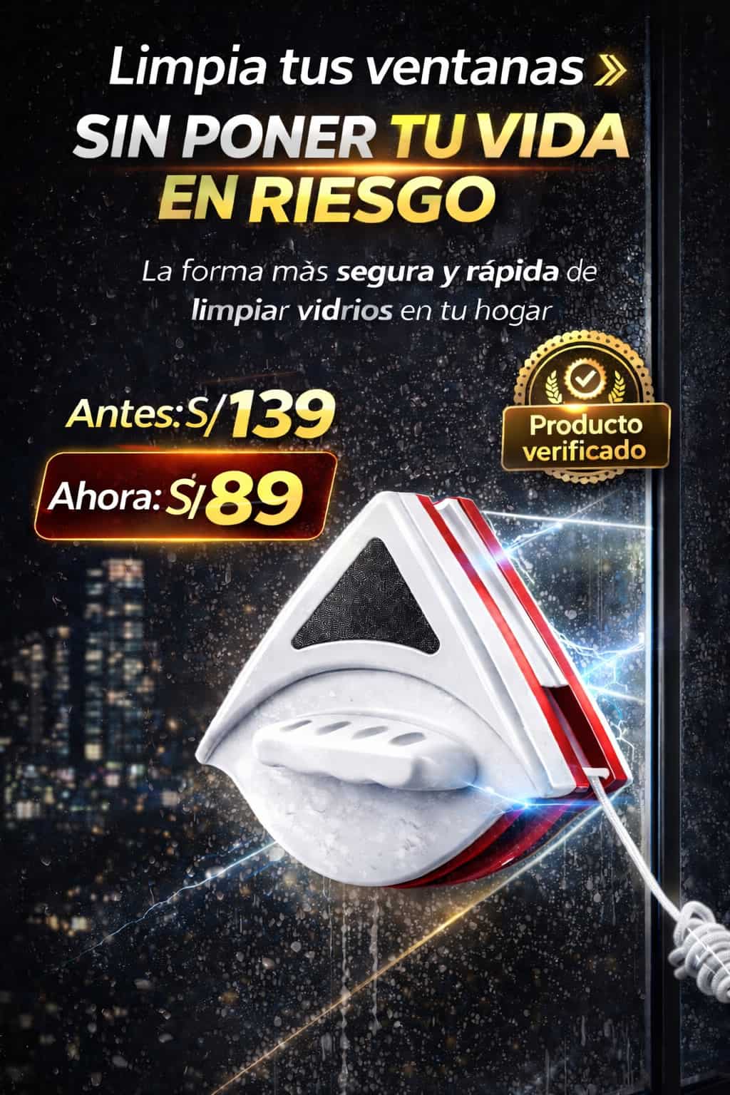 Limpiavidrios Magnetico