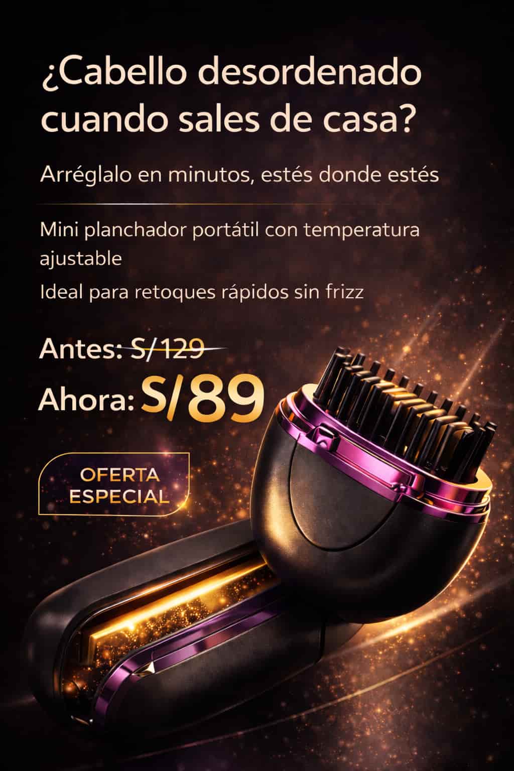 MINI PLANCHADOR DE CABELLO