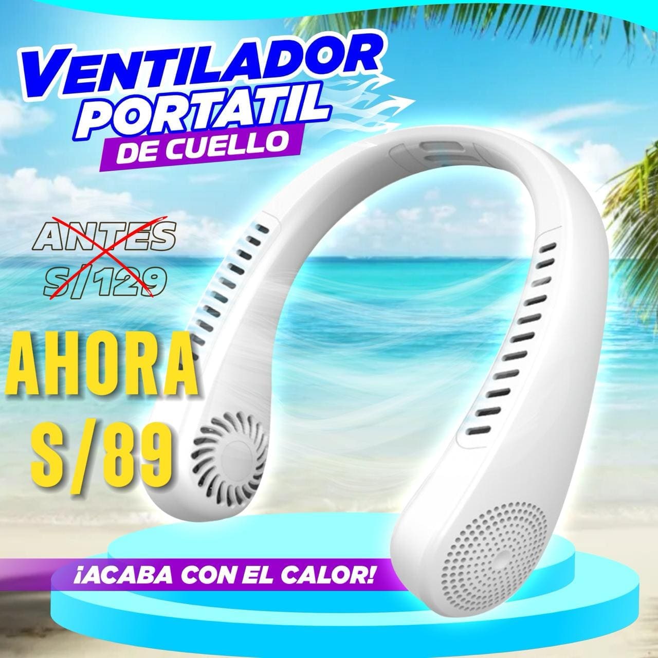 Ventilador de cuello portatil
